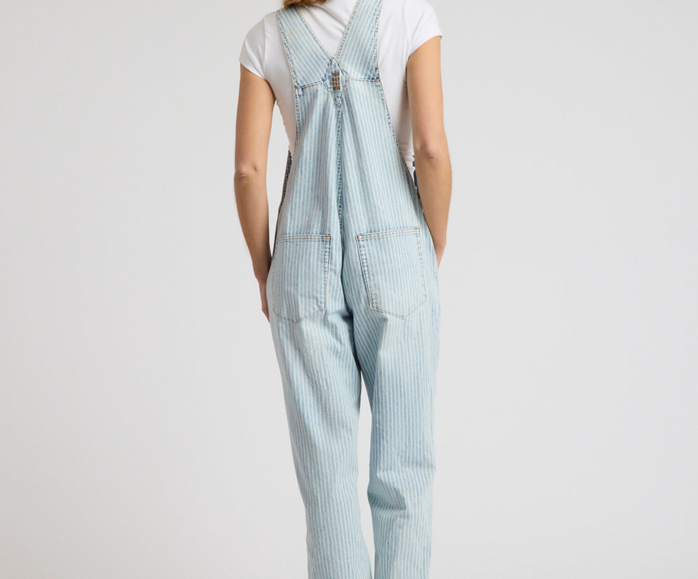 Painters Classic Long Length Denim Overalls - Summer Stripe