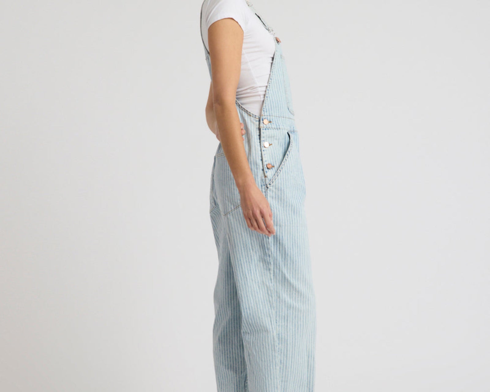 Painters Classic Long Length Denim Overalls - Summer Stripe