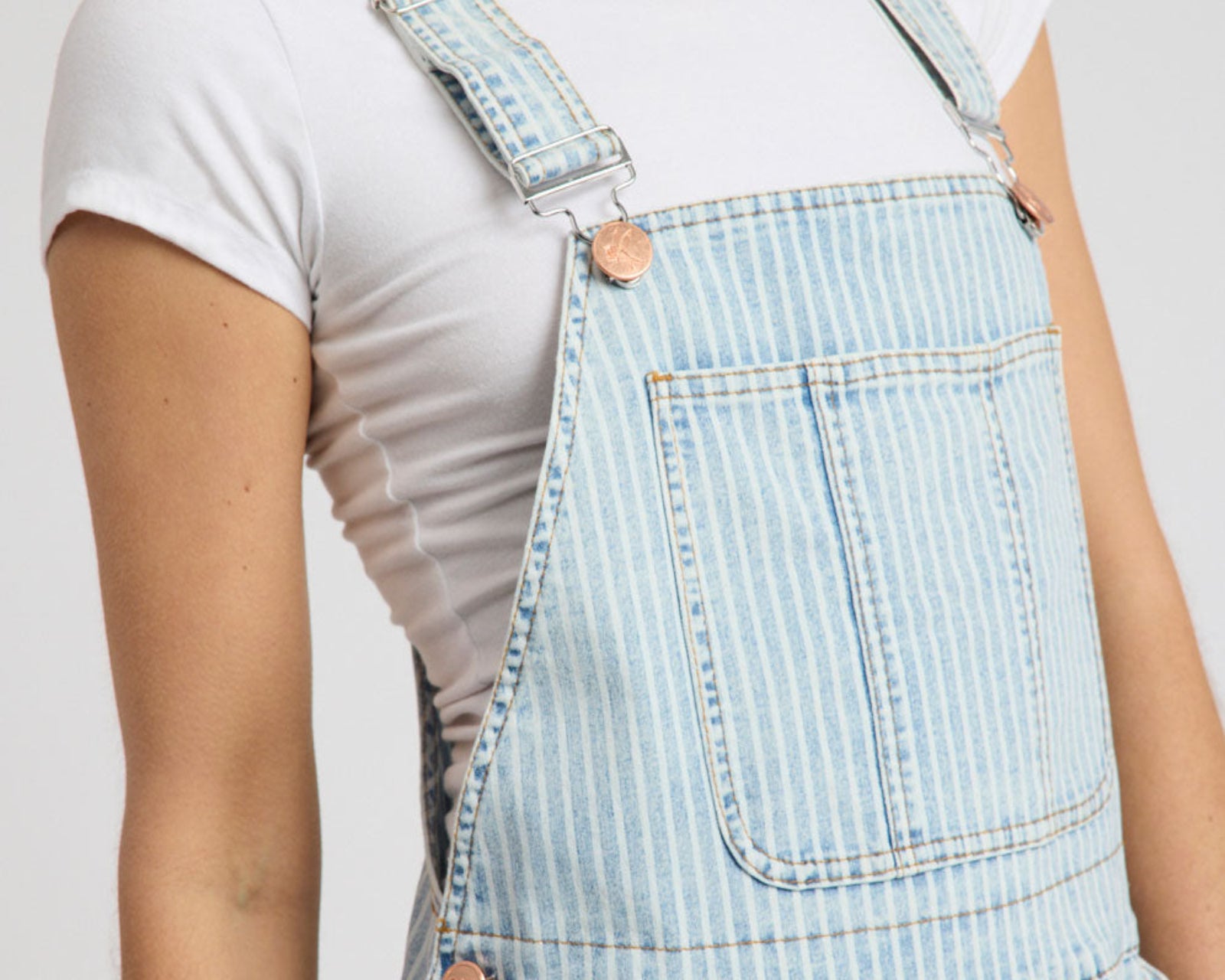 Painters Classic Long Length Denim Overalls - Summer Stripe