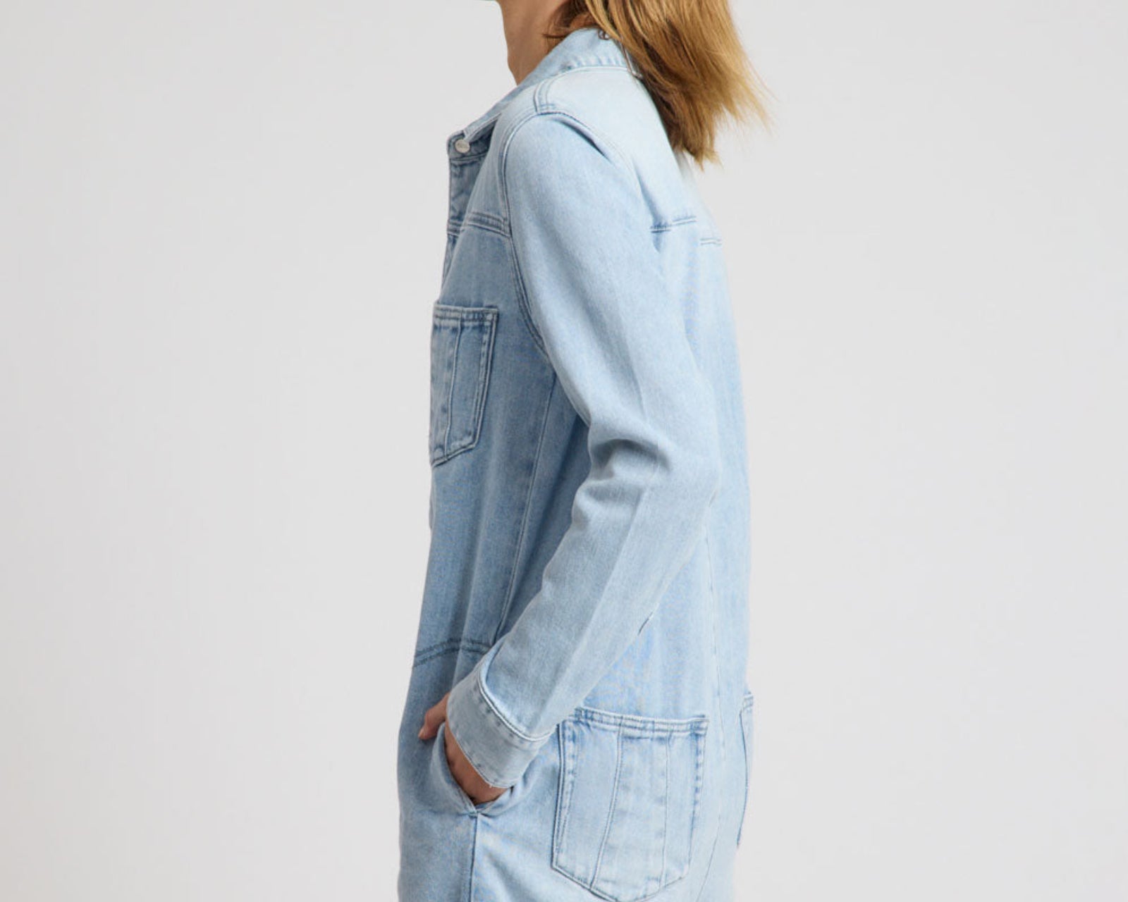 Prophecy Denim Jumpsuit - Blue Latte