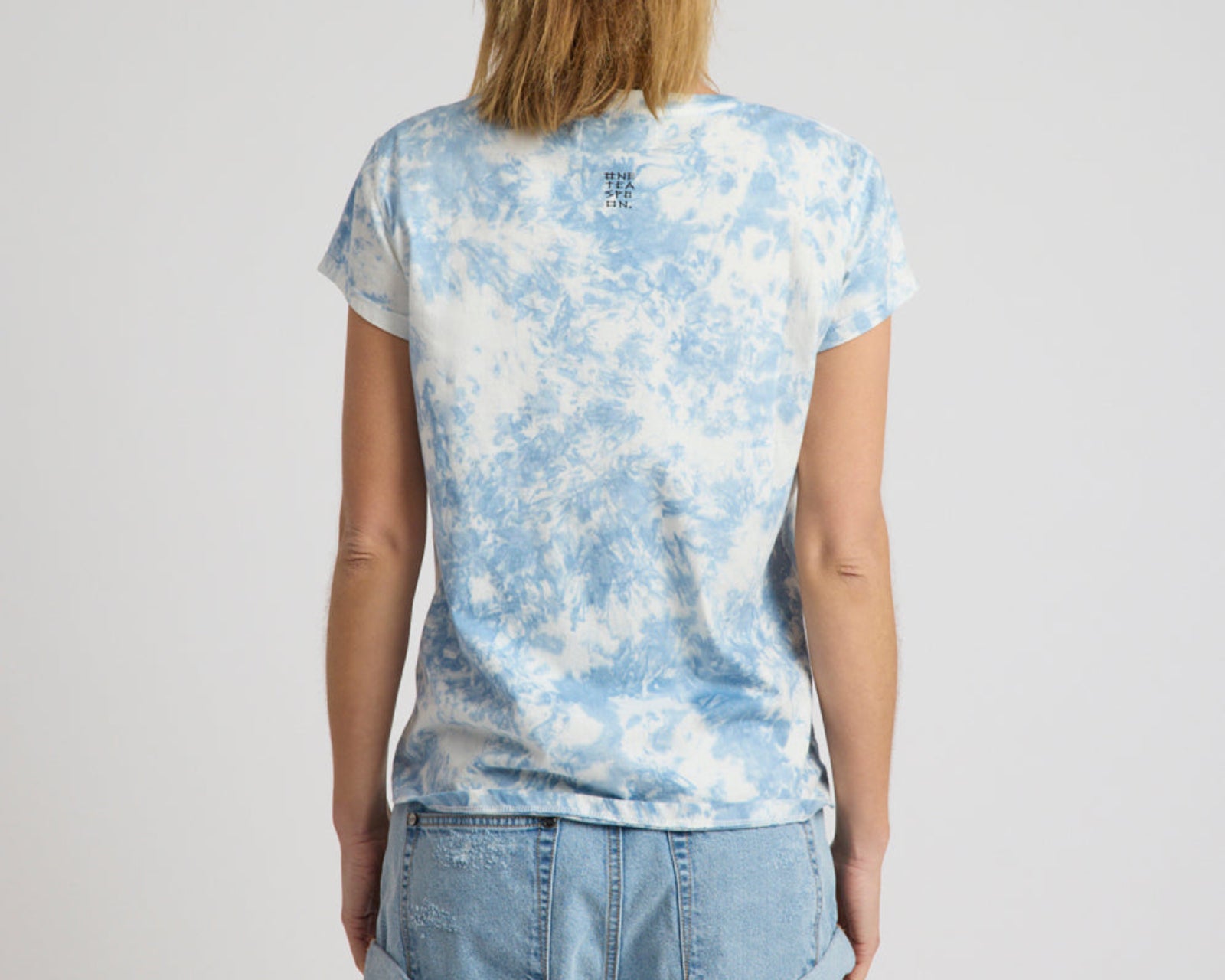 Heart Tie Dye Classic Tee - Faded Blue