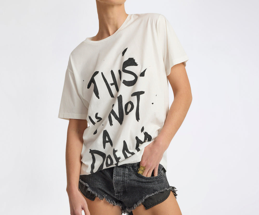 This Is Not A Dream Boyfriend Tee - White