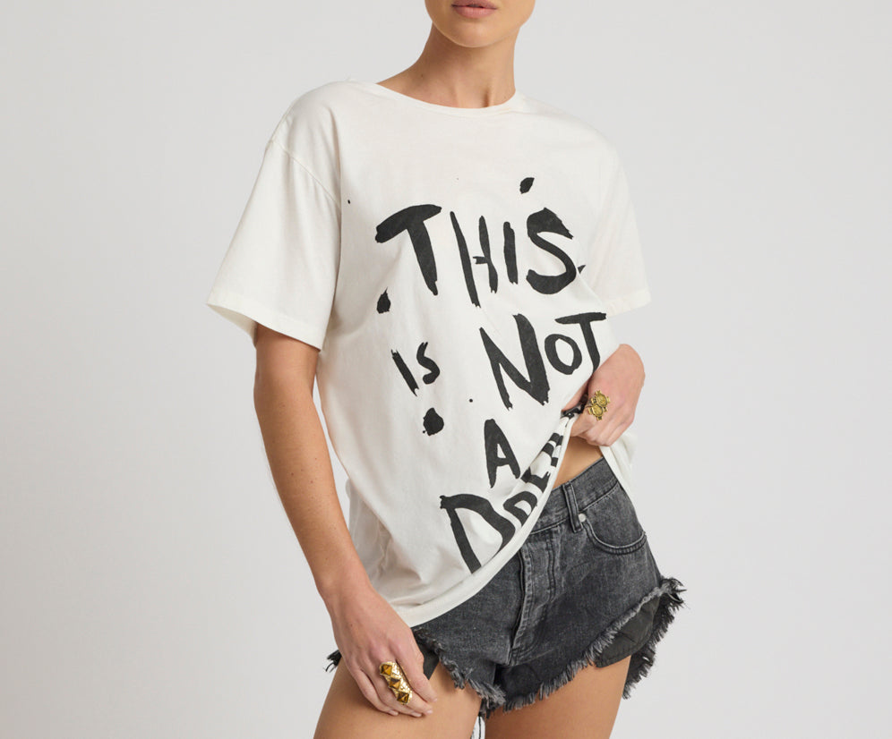 This Is Not A Dream Boyfriend Tee - White