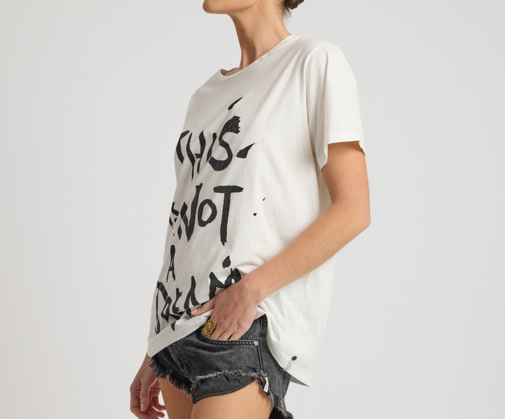 This Is Not A Dream Boyfriend Tee - White