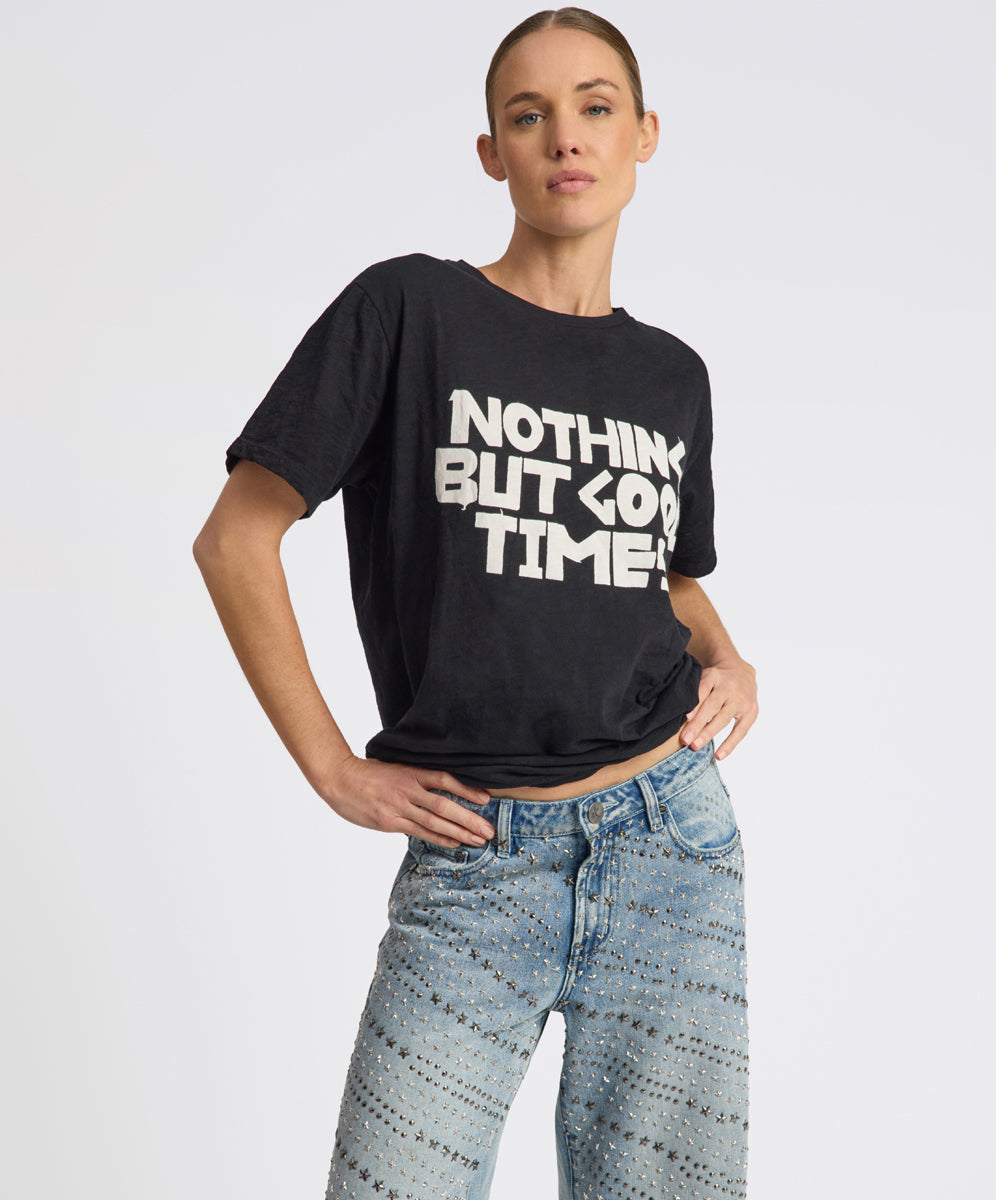 Jordan's Picks 25th Anniversary Good Times Boyfriend Tee - Black