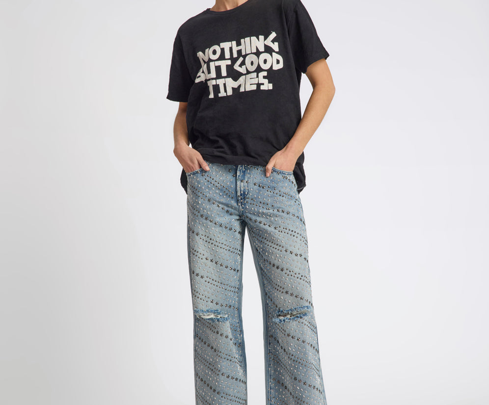 25th Anniversary Good Times Boyfriend Tee - Black