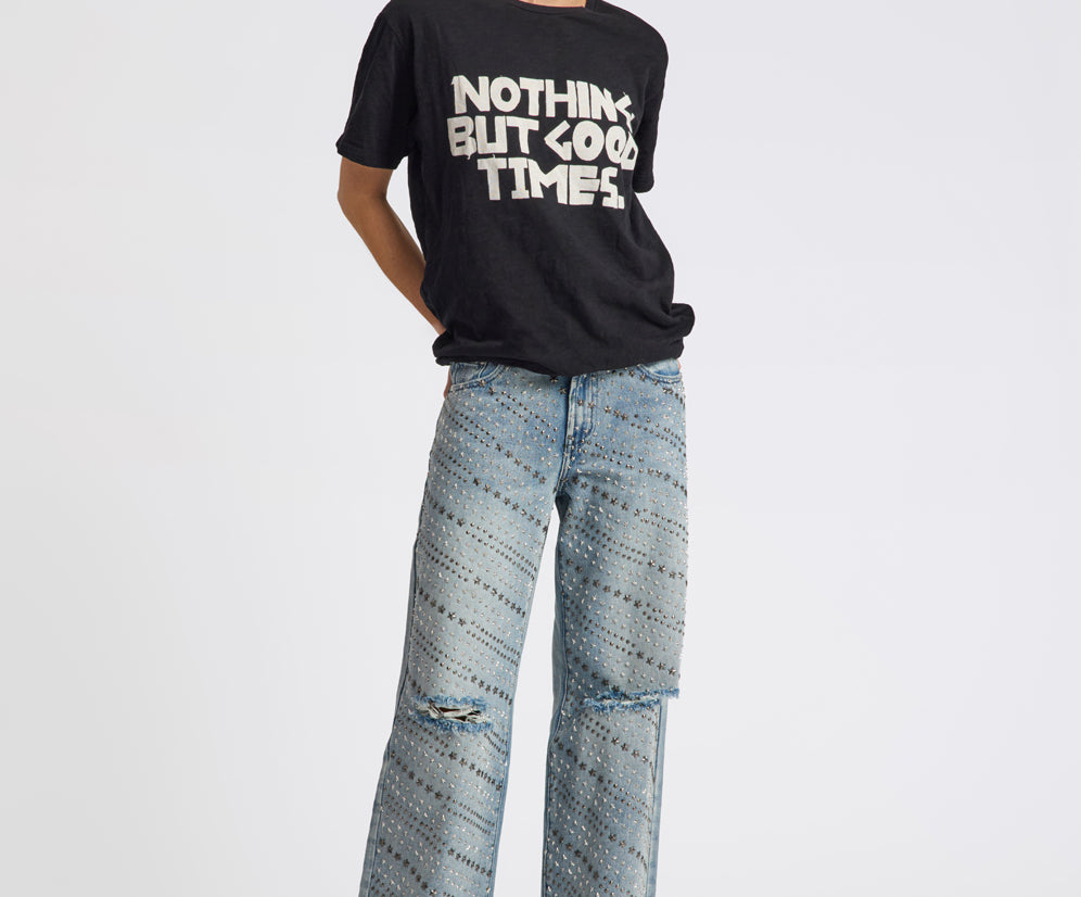 25th Anniversary Good Times Boyfriend Tee - Black