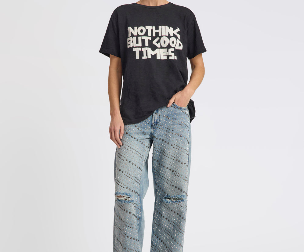 25th Anniversary Good Times Boyfriend Tee - Black