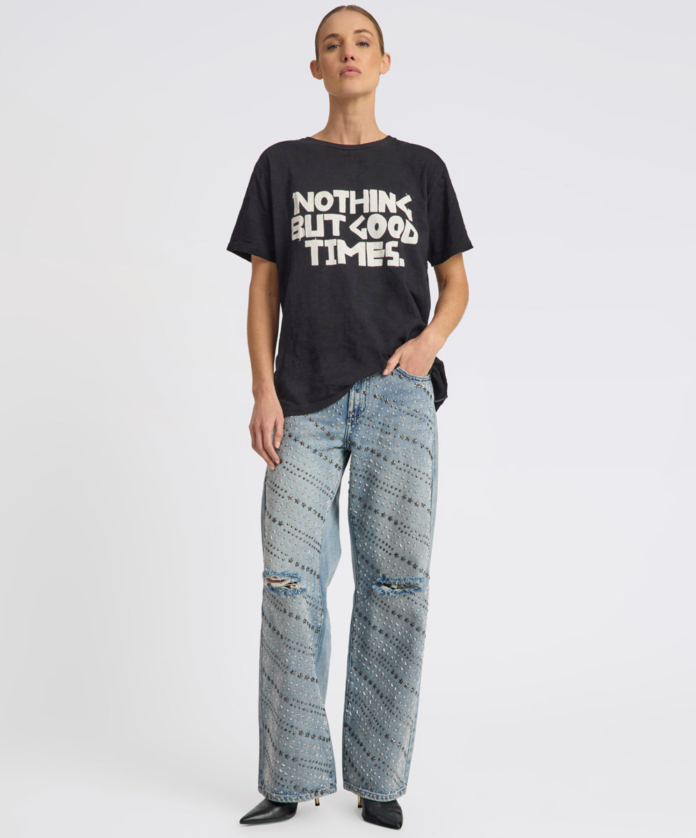 Jordan's Picks 25th Anniversary Good Times Boyfriend Tee - Black
