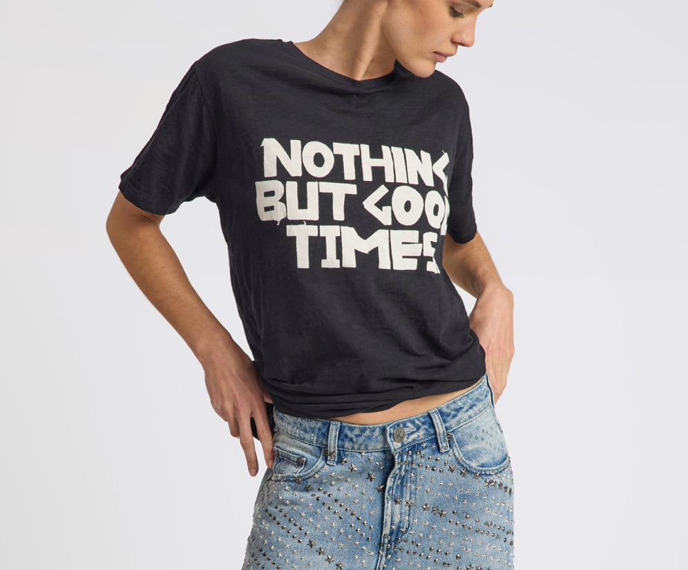 25th Anniversary Good Times Boyfriend Tee - Black