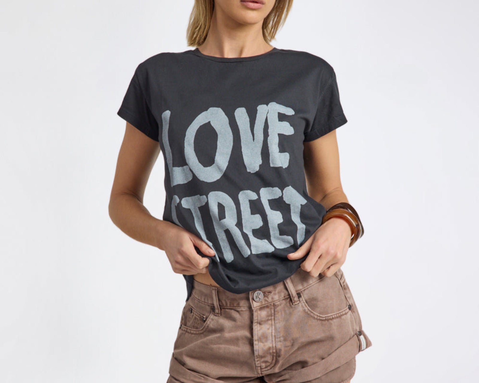 Love Street Classic Tee - Stone Wash Black