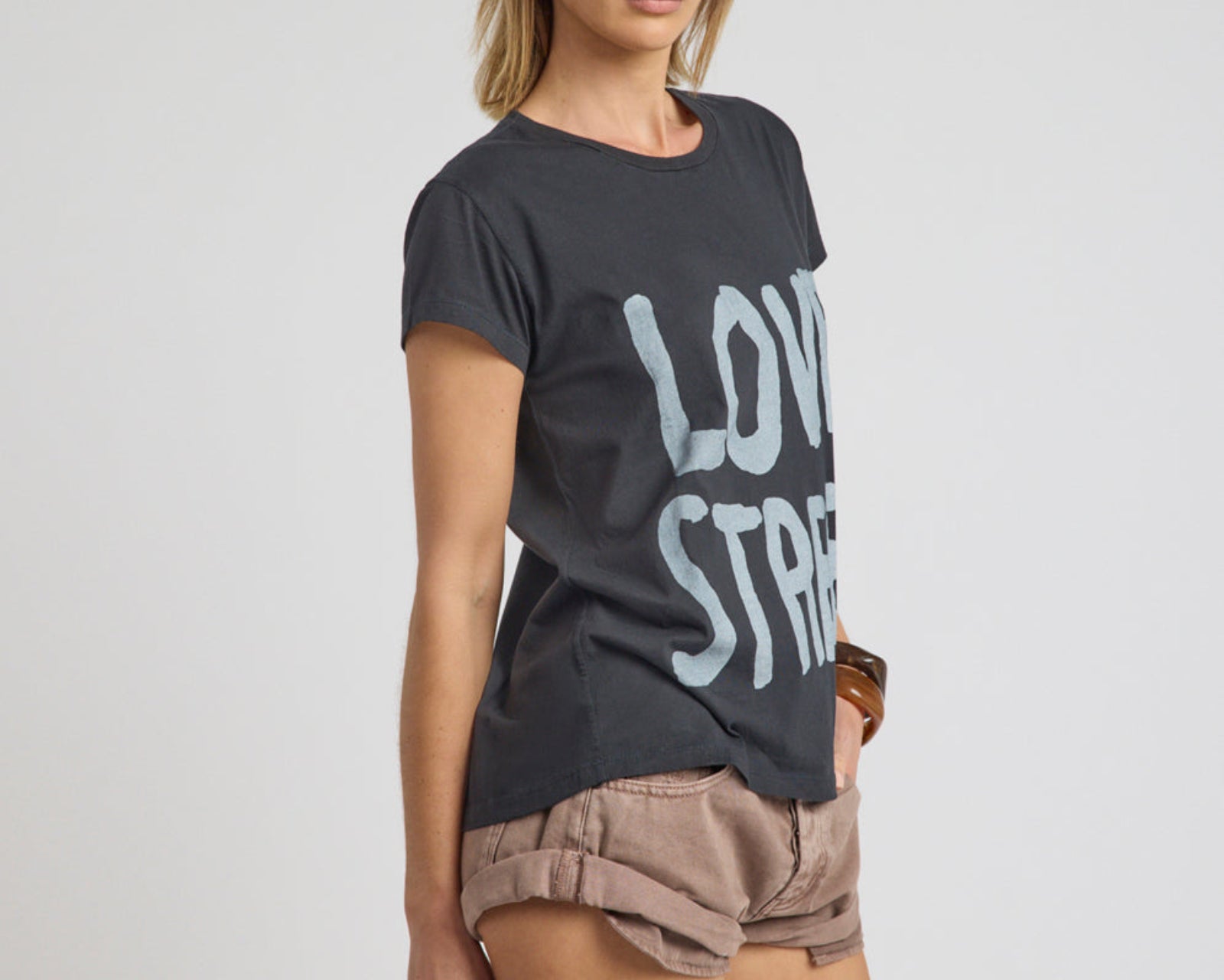 Love Street Classic Tee - Stone Wash Black