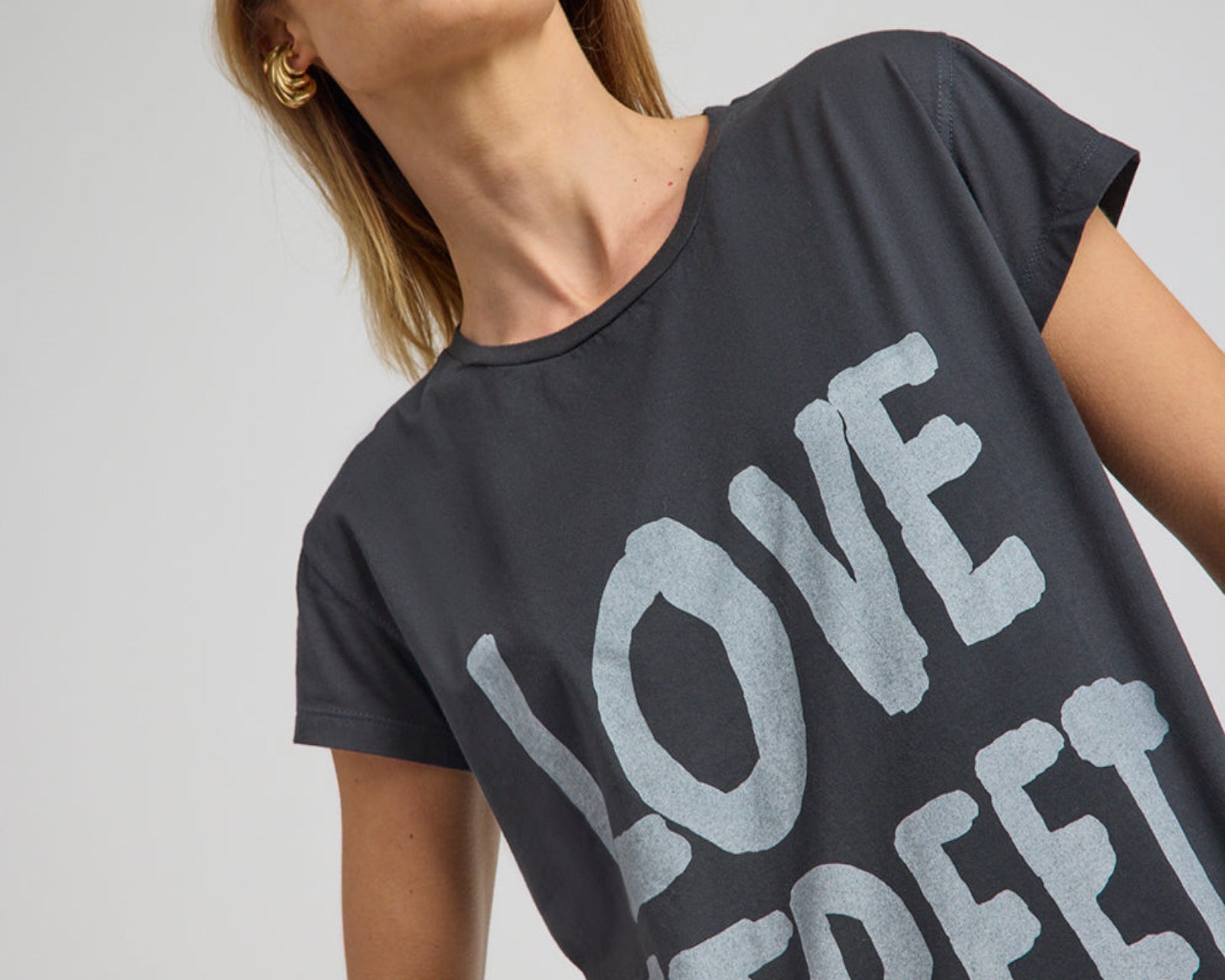 Love Street Classic Tee - Stone Wash Black
