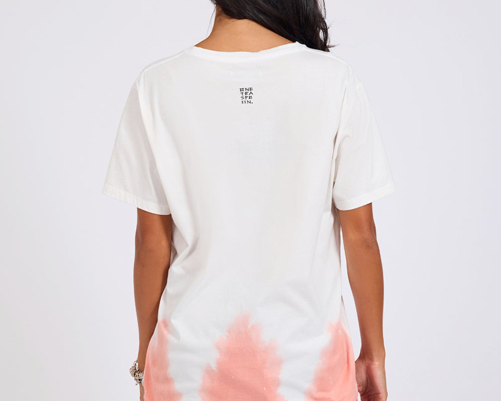 Love Dip Dye Boyfriend Tee - White