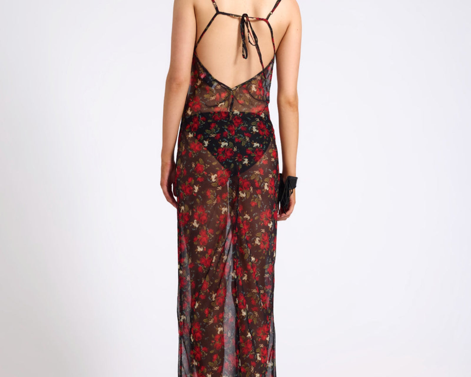 Flower Jagger Slip Dress - Red