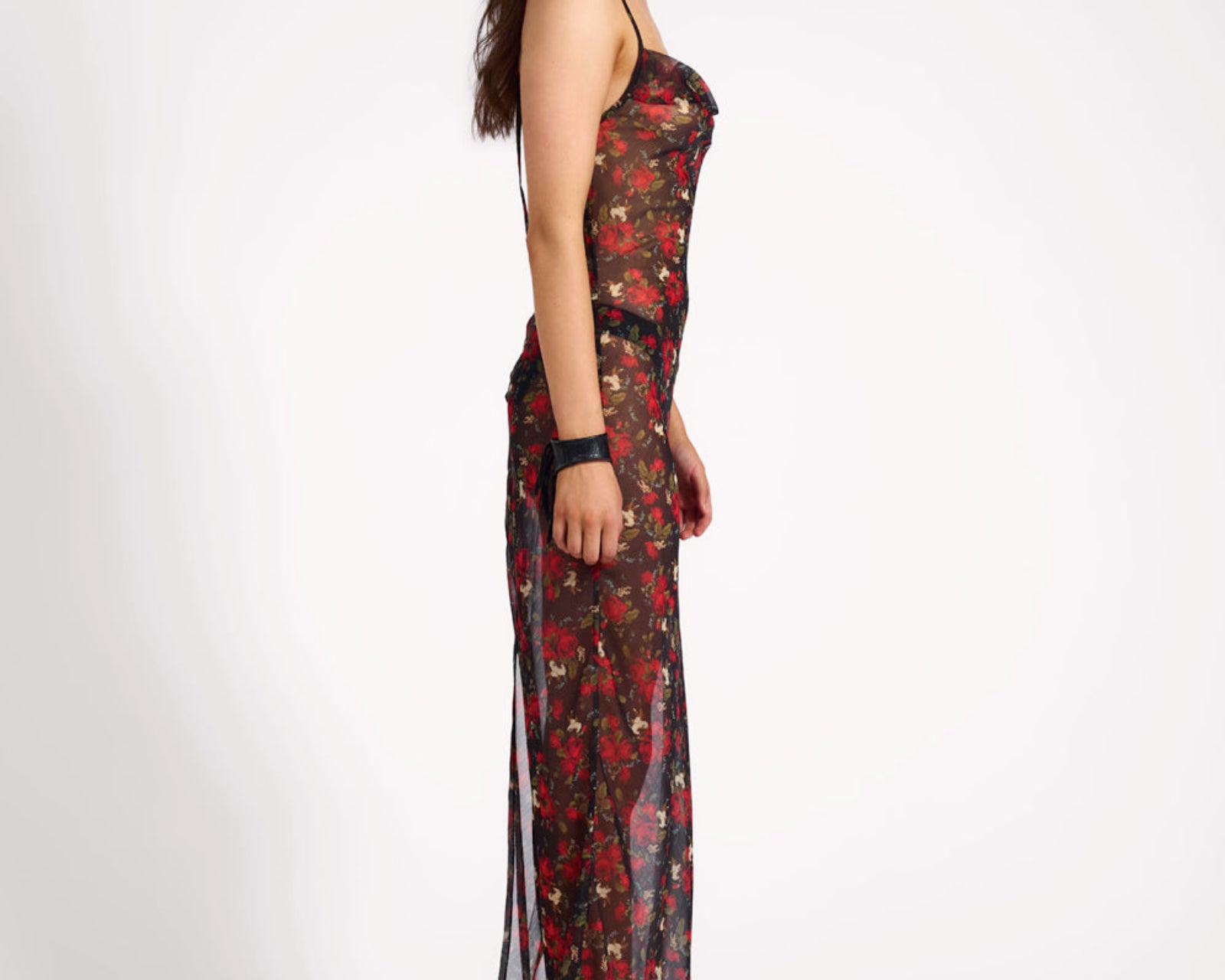 Flower Jagger Slip Dress - Red