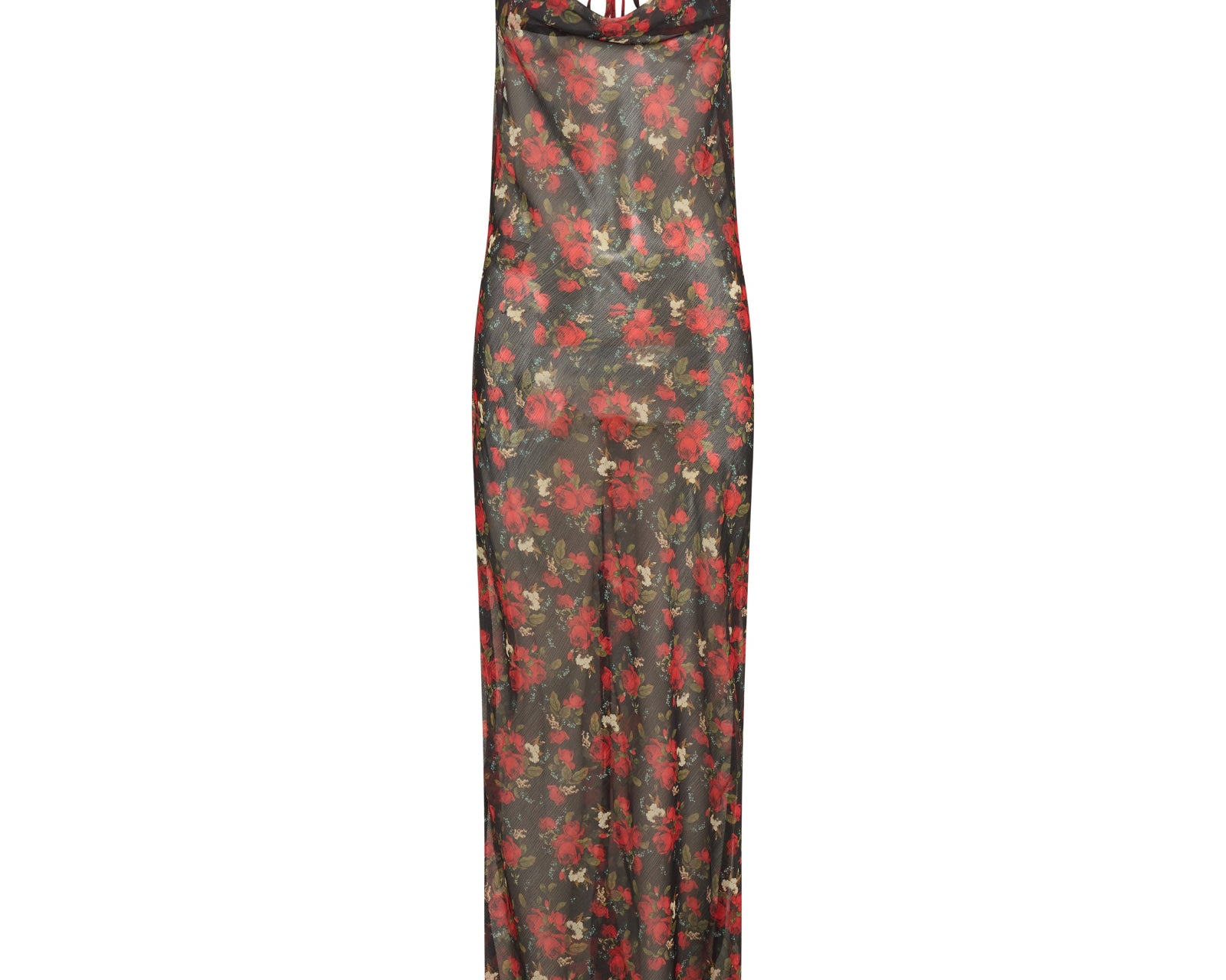 Flower Jagger Slip Dress - Red