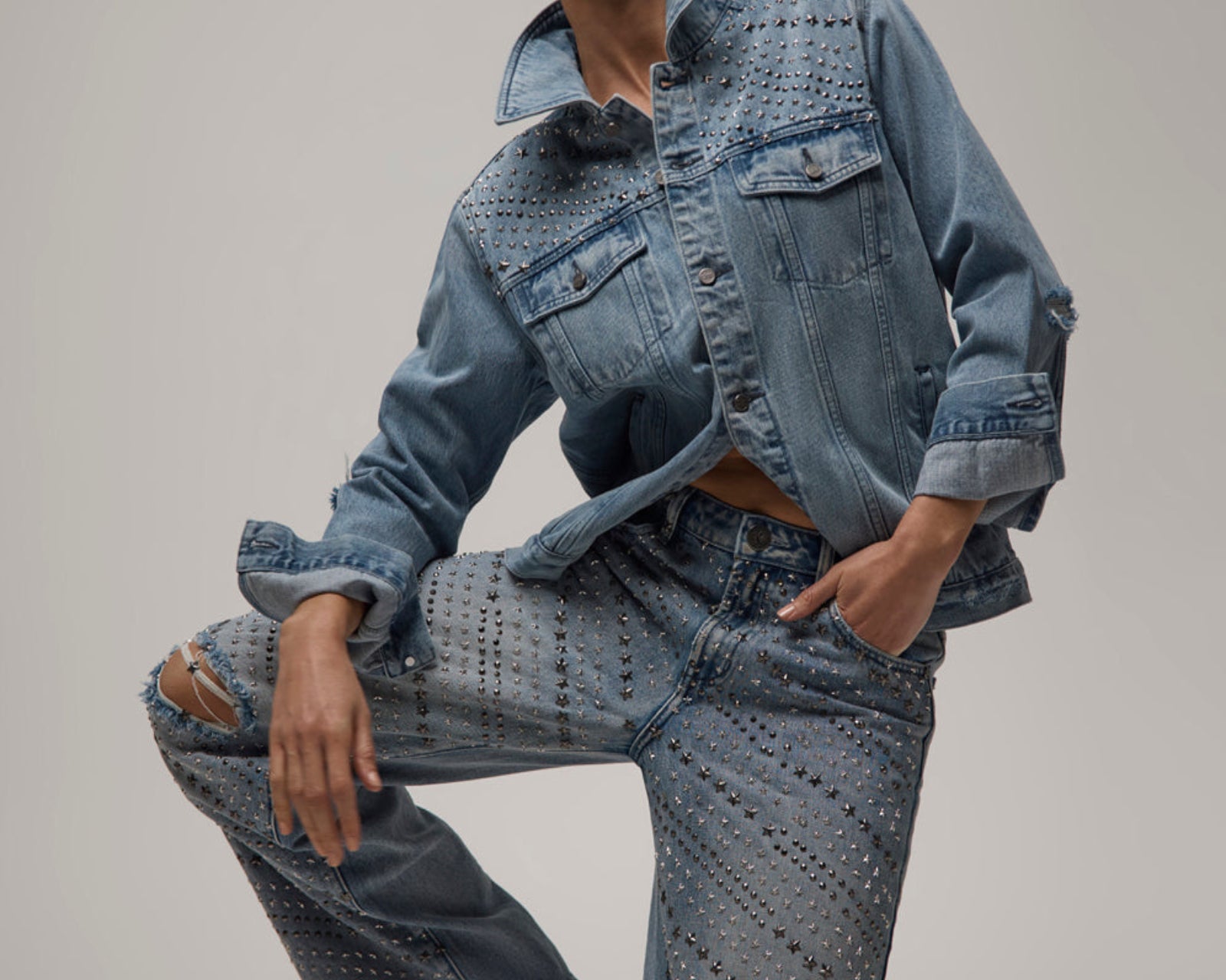 25th Anniversary Limited Edition Trucker Studded Denim Jacket - Salty Dog