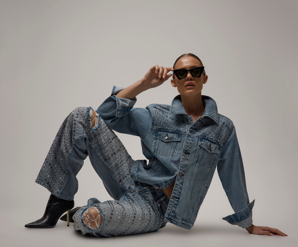 25th Anniversary Limited Edition Trucker Studded Denim Jacket - Salty Dog