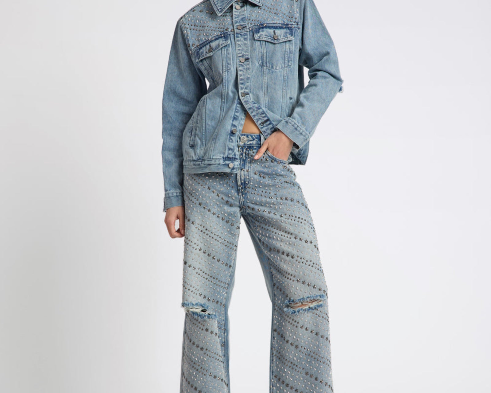 25th Anniversary Limited Edition Trucker Studded Denim Jacket - Salty Dog