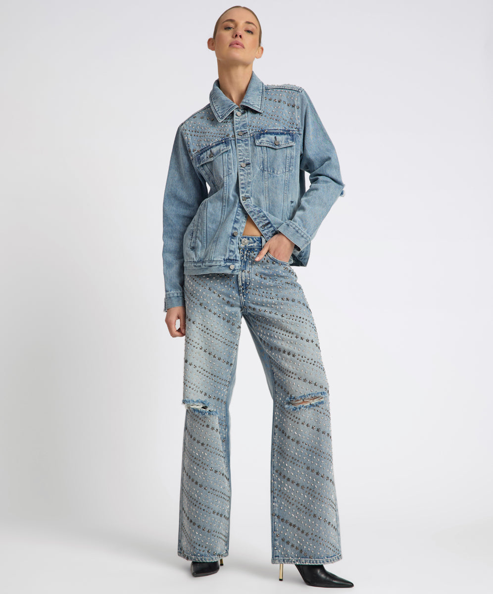 Jordan's Picks 25th Anniversary Limited Edition Trucker Studded Denim Jacket - Salty Dog