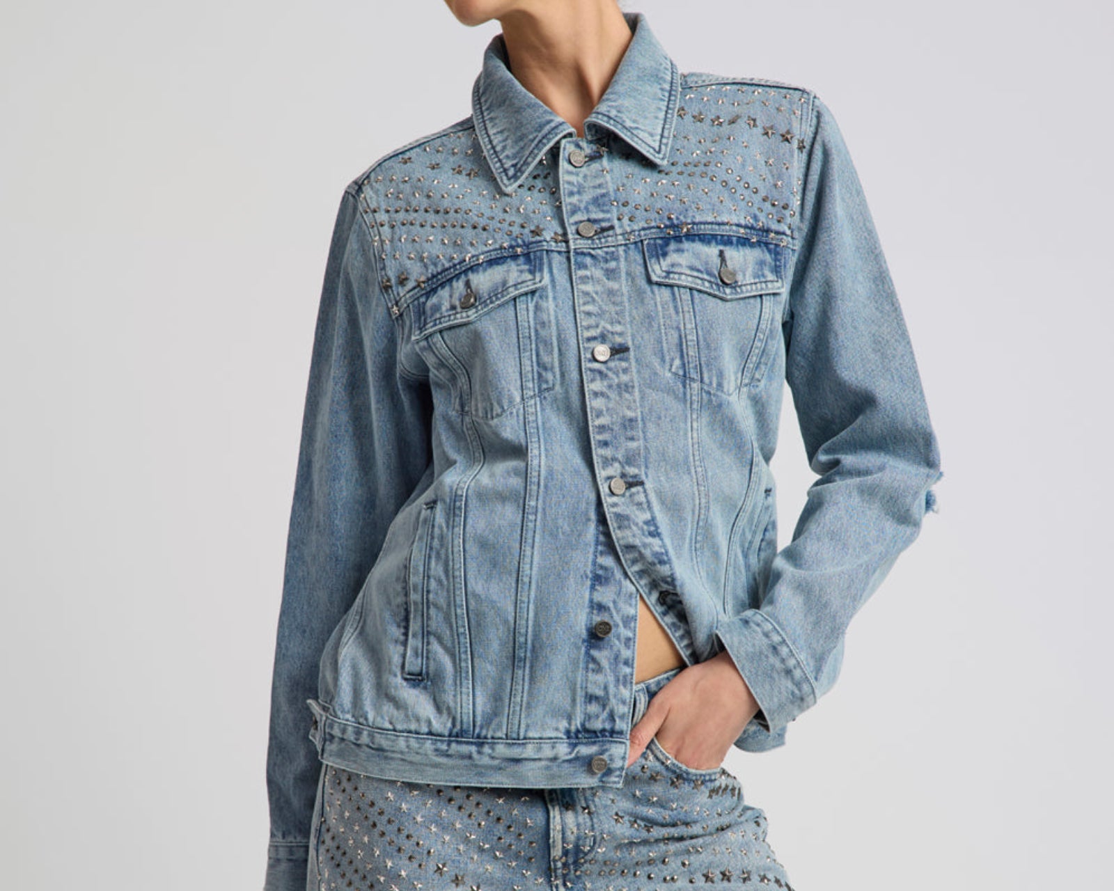25th Anniversary Limited Edition Trucker Studded Denim Jacket - Salty Dog