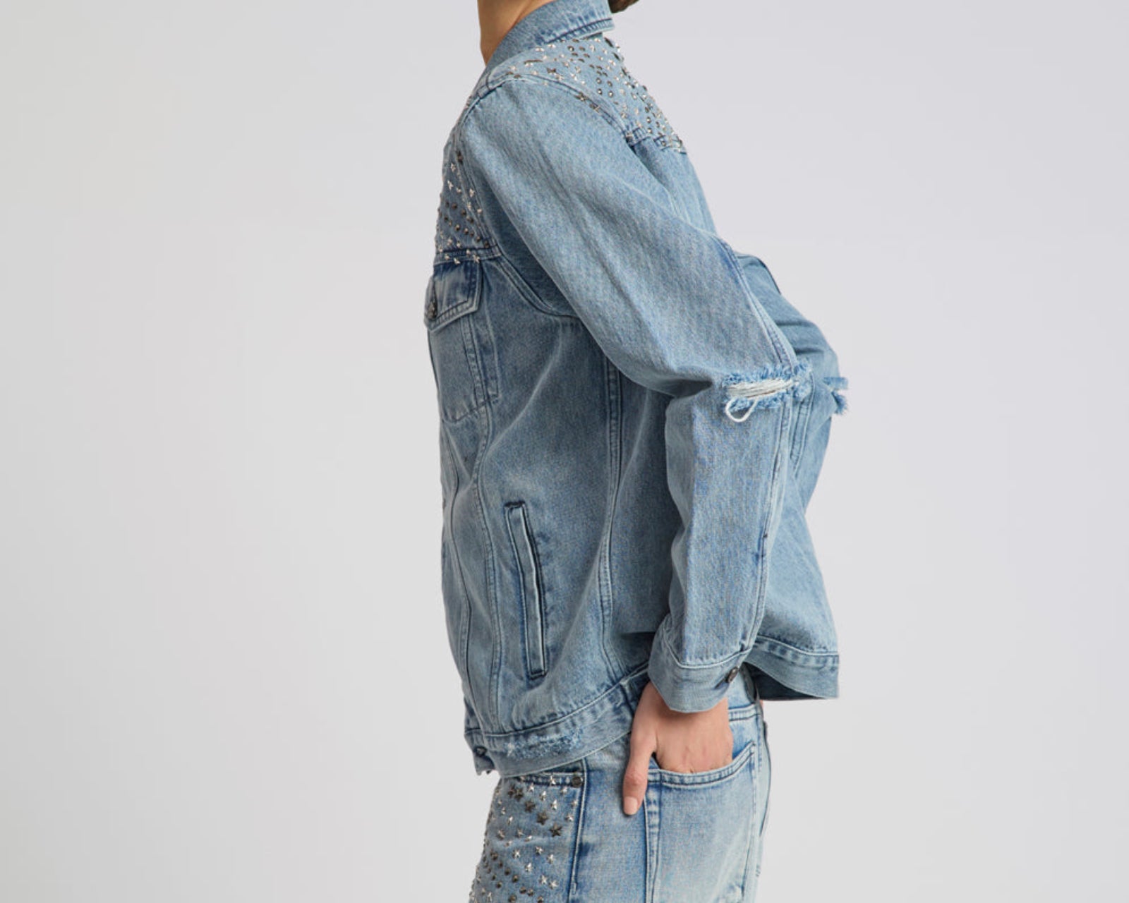 25th Anniversary Limited Edition Trucker Studded Denim Jacket - Salty Dog