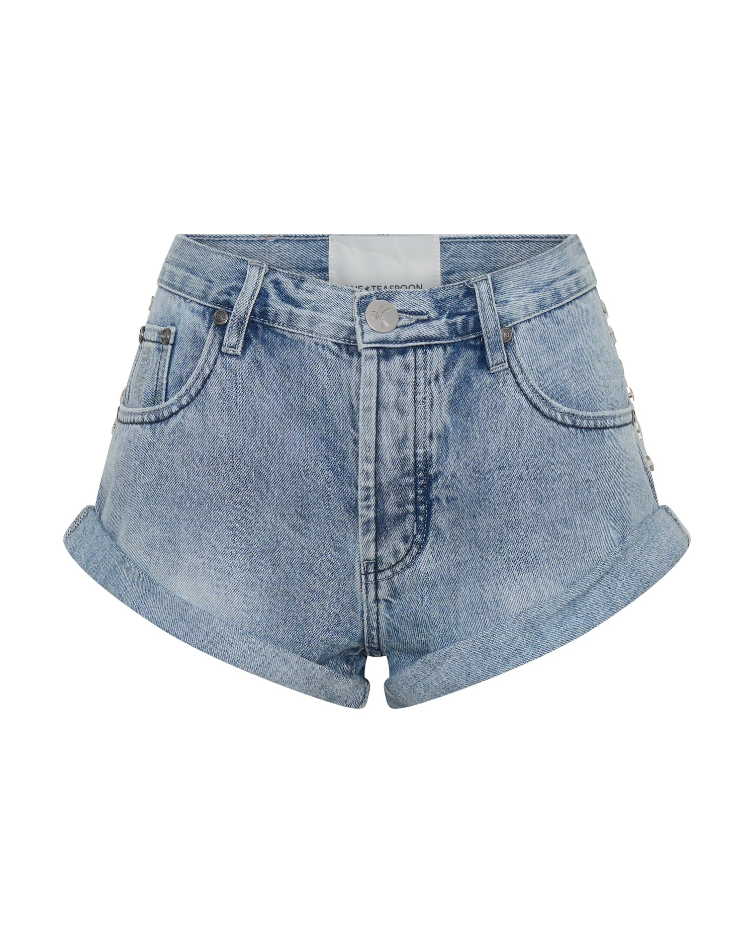 Jordan's Picks 25th Anniversary Bandits Low Waist Studded Denim Shorts - Salty Dog