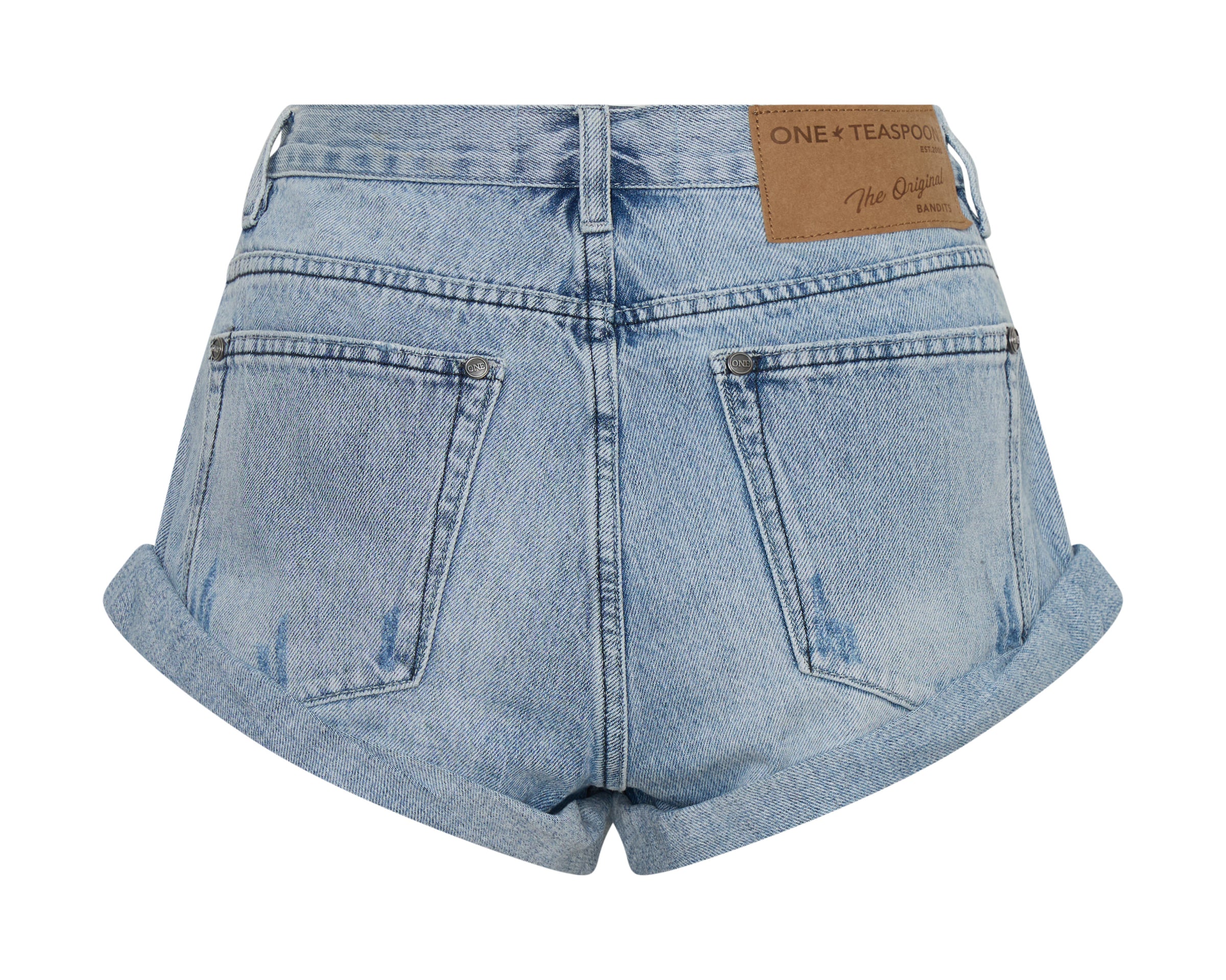 25th Anniversary Bandits Low Waist Studded Denim Shorts - Salty Dog