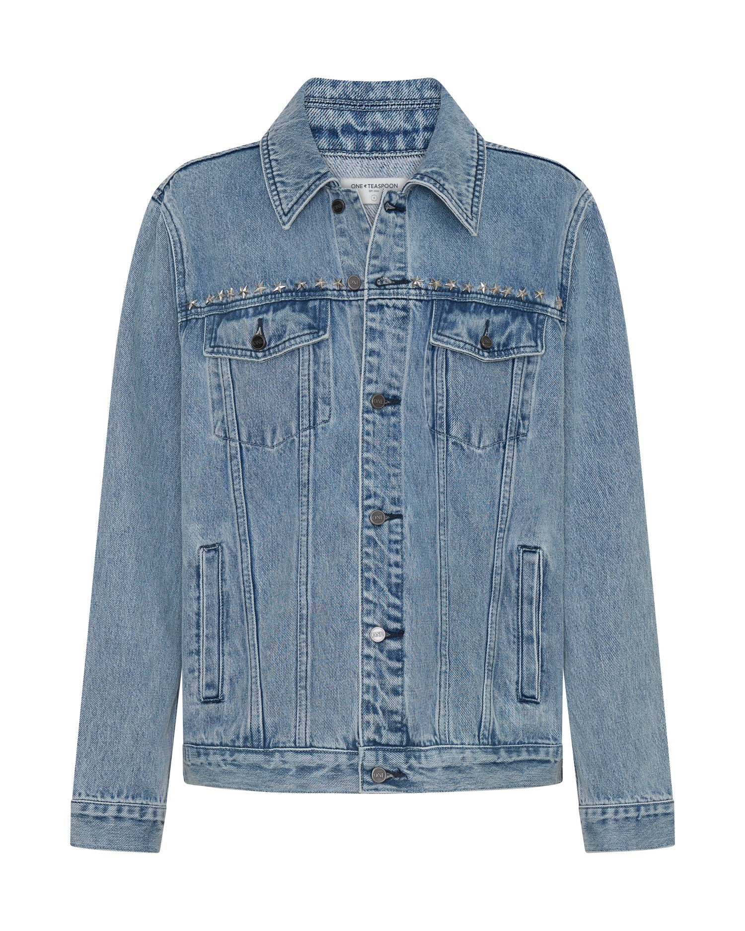 Jordan's Picks 25th Anniversary Trucker Studded Denim Jacket - Salty Dog