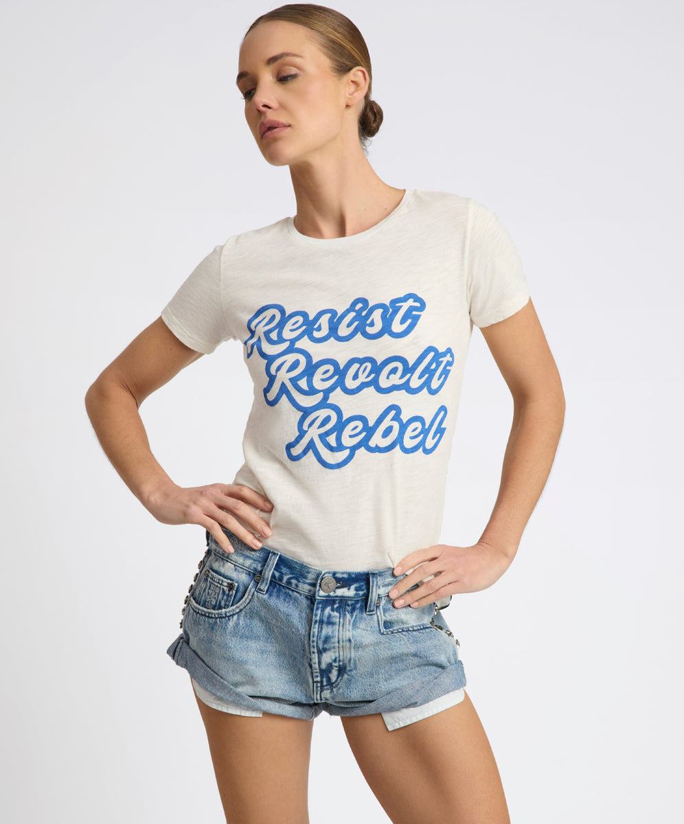 Jordan's Picks 25th Anniversary Resist Revolt Rebel Tee - White