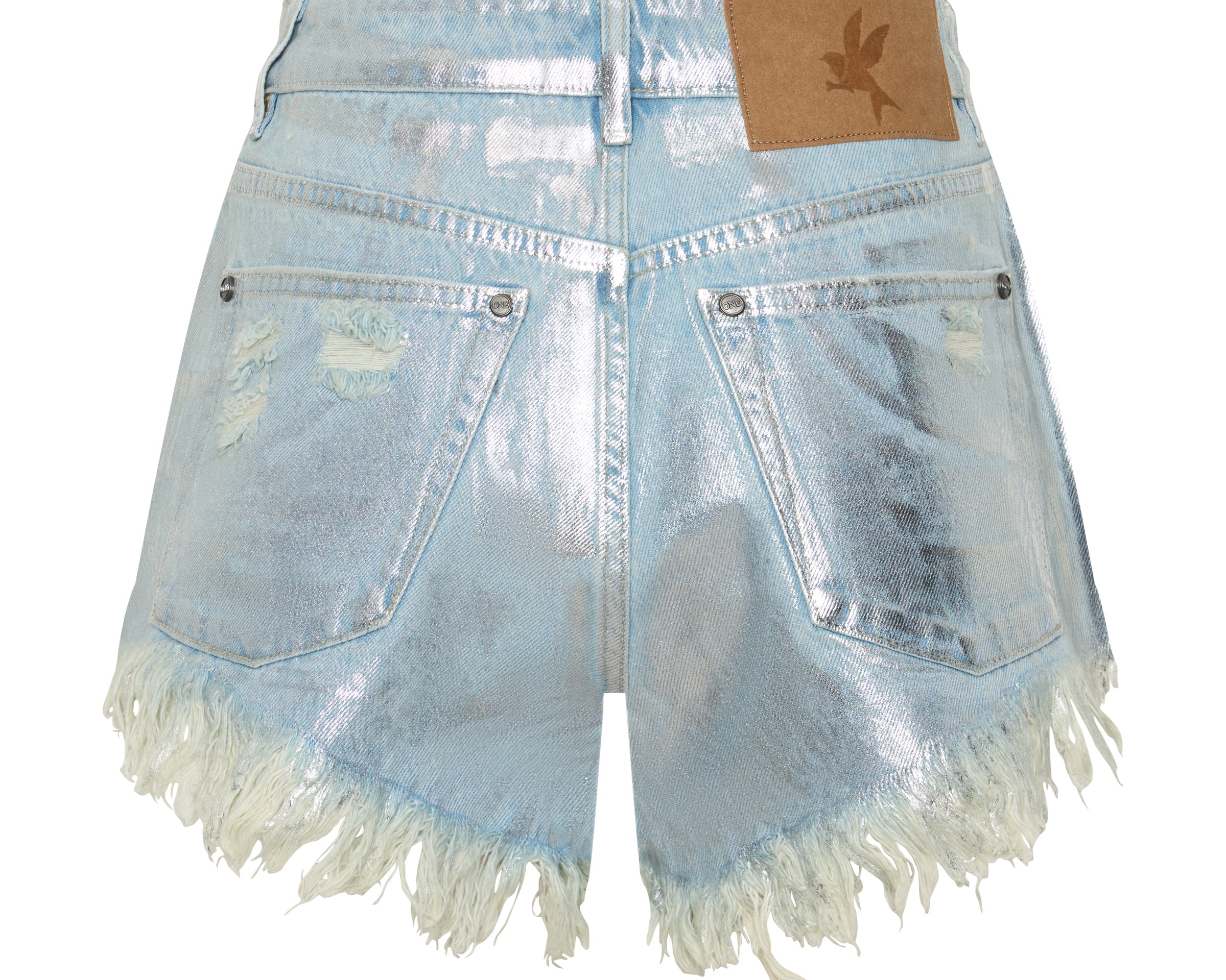 Renegades High Waist Denim Shorts - Blue Chrome