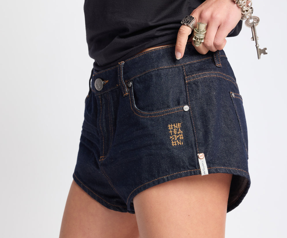 Nomad Low Waist Micro Denim Mini Shorts - Raw Indigo