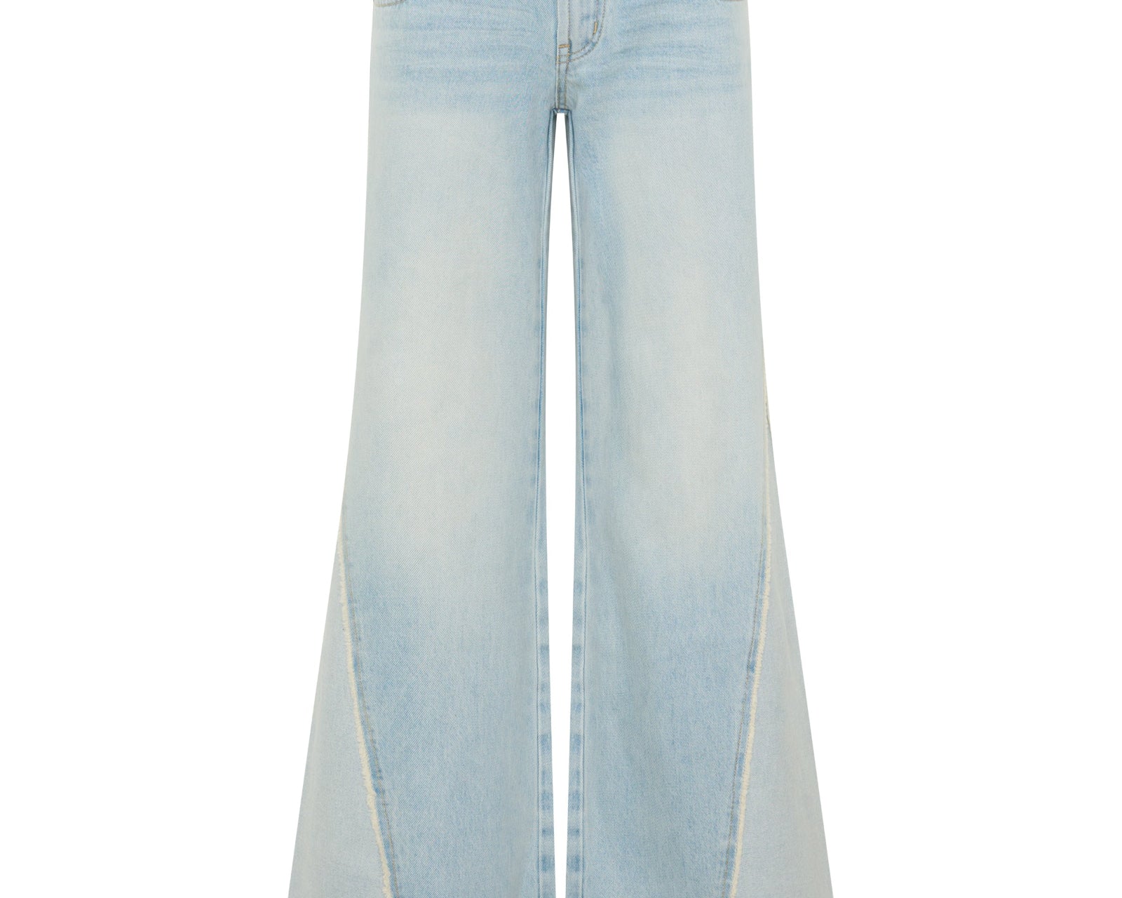 Johnnies Low Waist Wide Leg Flared Denim Jeans - Cosmic Blue
