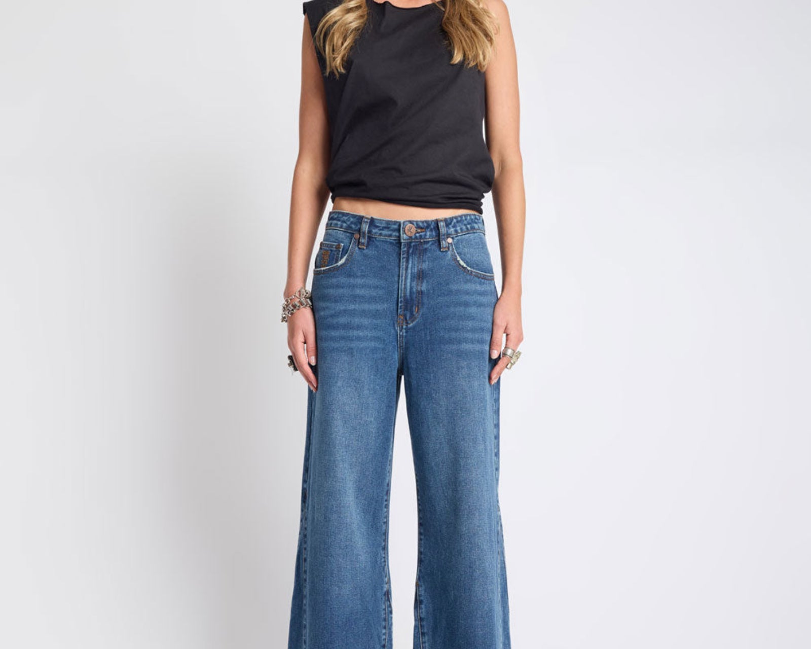 Cruisers Mid Waist Bootcut Flare Denim Jeans - Rodeo Blue