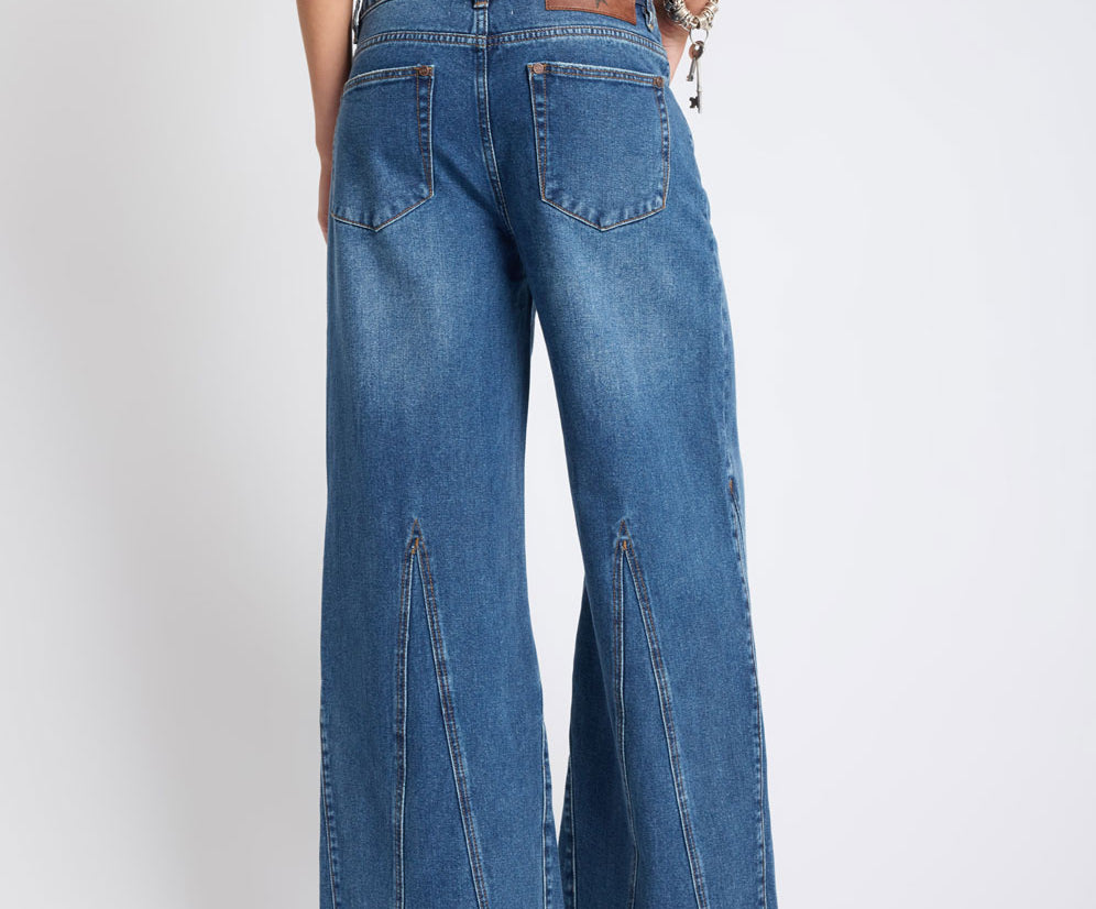 Cruisers Mid Waist Bootcut Flare Denim Jeans - Rodeo Blue