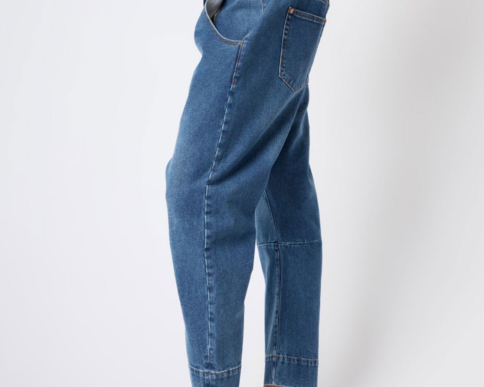 Outcasts Low Waist Drop Crotch Harem Denim Jeans - Rodeo Blue