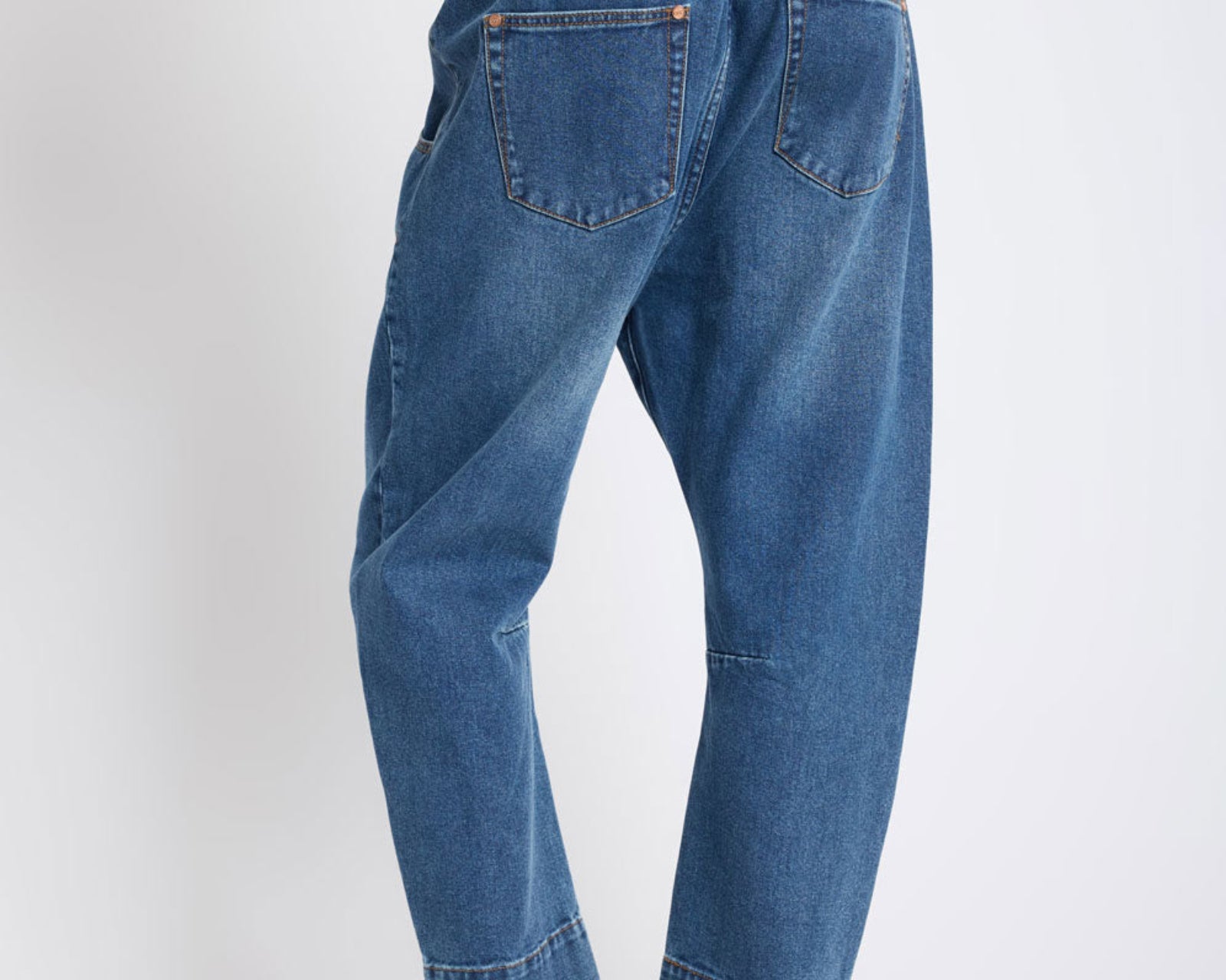 Outcasts Low Waist Drop Crotch Harem Denim Jeans - Rodeo Blue