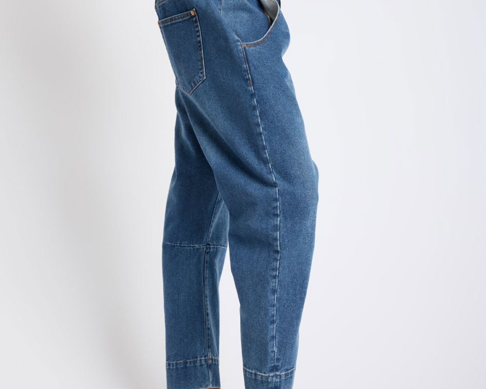 Outcasts Low Waist Drop Crotch Harem Denim Jeans - Rodeo Blue