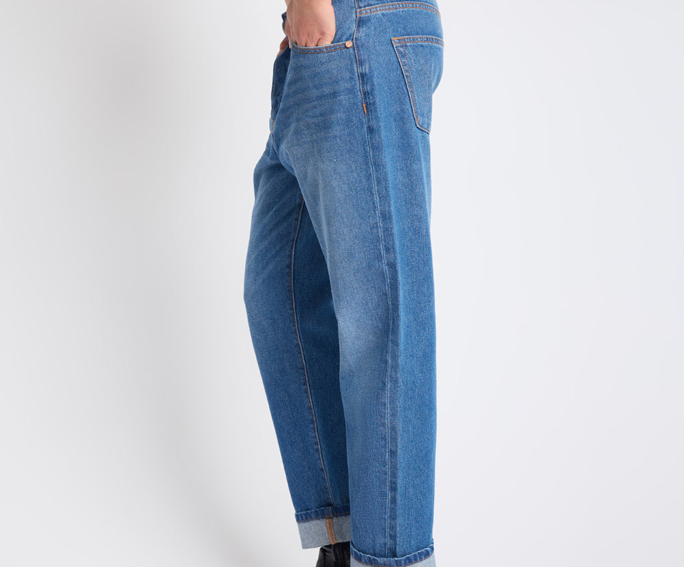 Bandits Low Waist Boyfriend Denim Jeans - Pacifica Blue