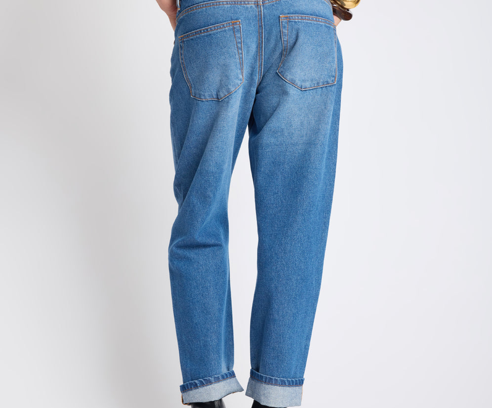 Bandits Low Waist Boyfriend Denim Jeans - Pacifica Blue