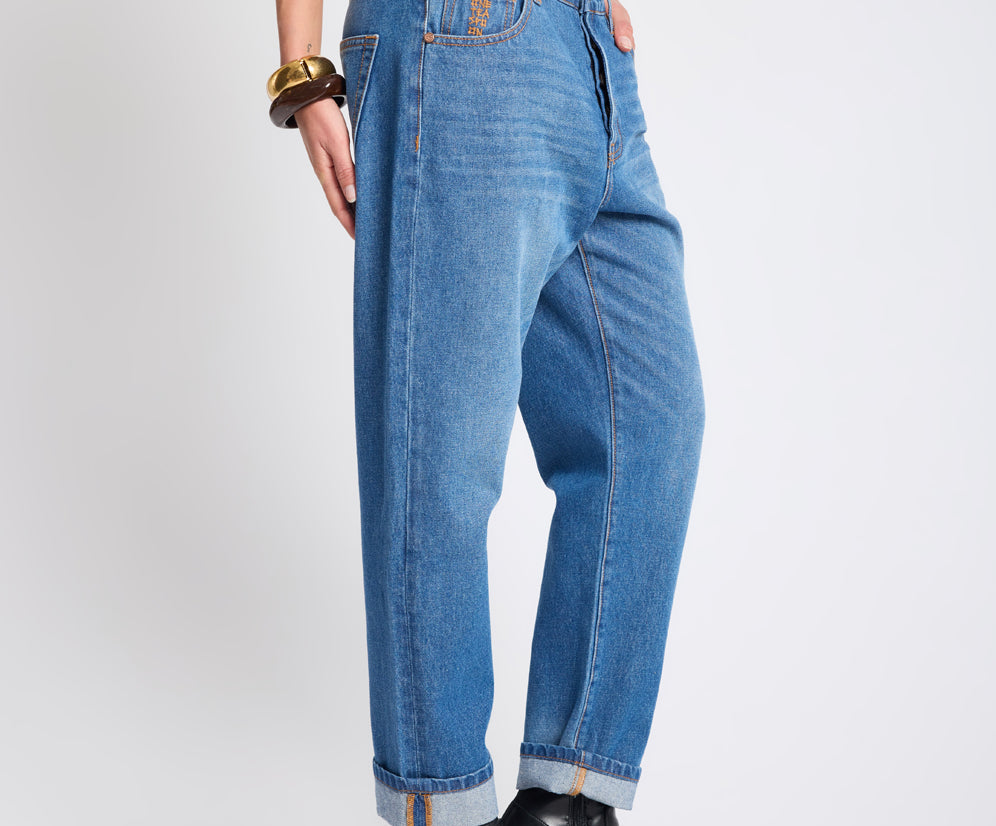 Bandits Low Waist Boyfriend Denim Jeans - Pacifica Blue