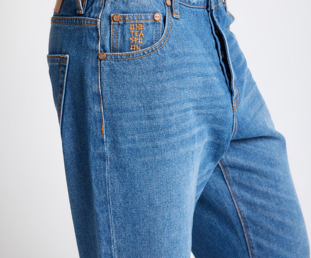 Bandits Low Waist Boyfriend Denim Jeans - Pacifica Blue