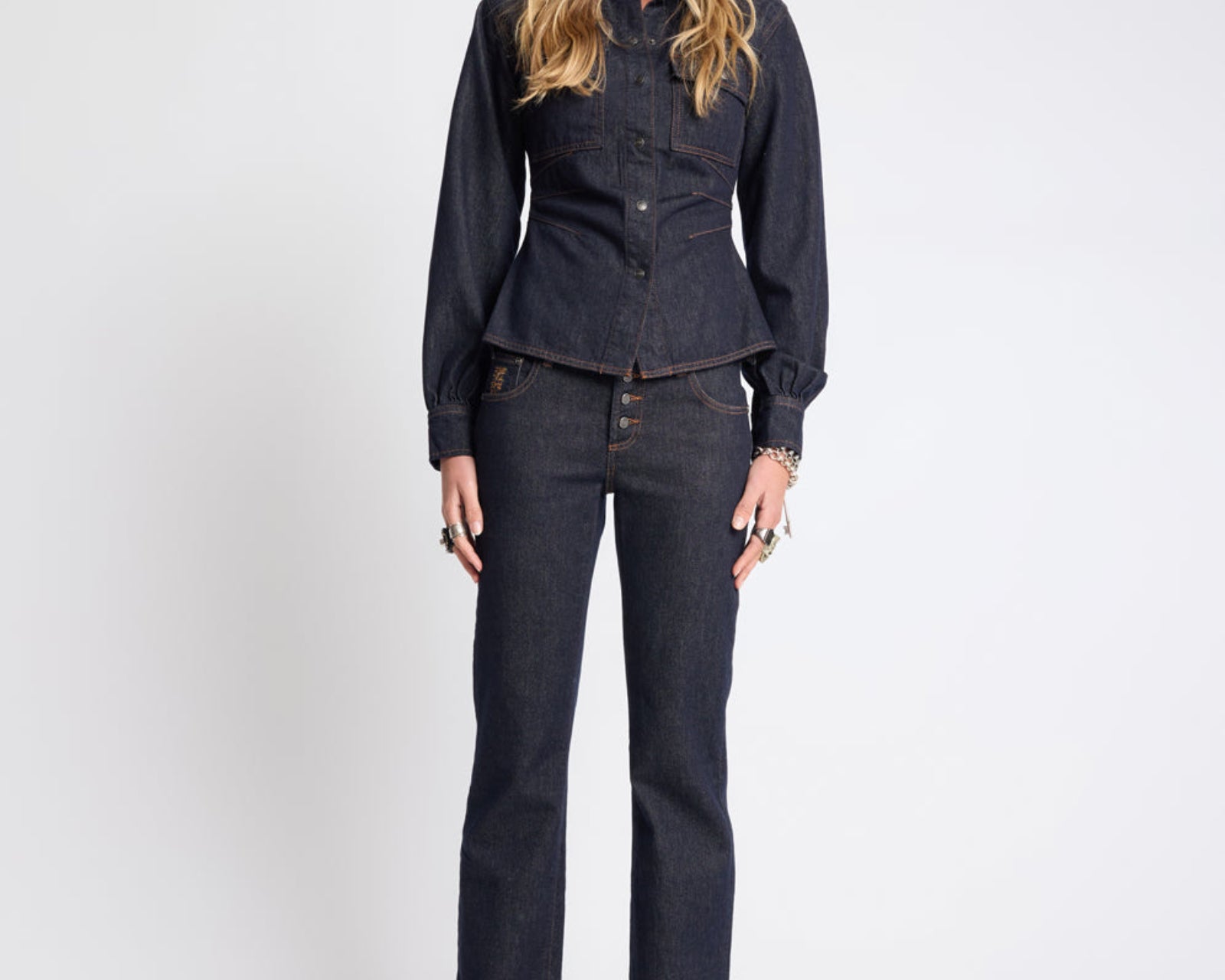 Alice Low Waist Bootcut Denim Jeans - Raw Indigo