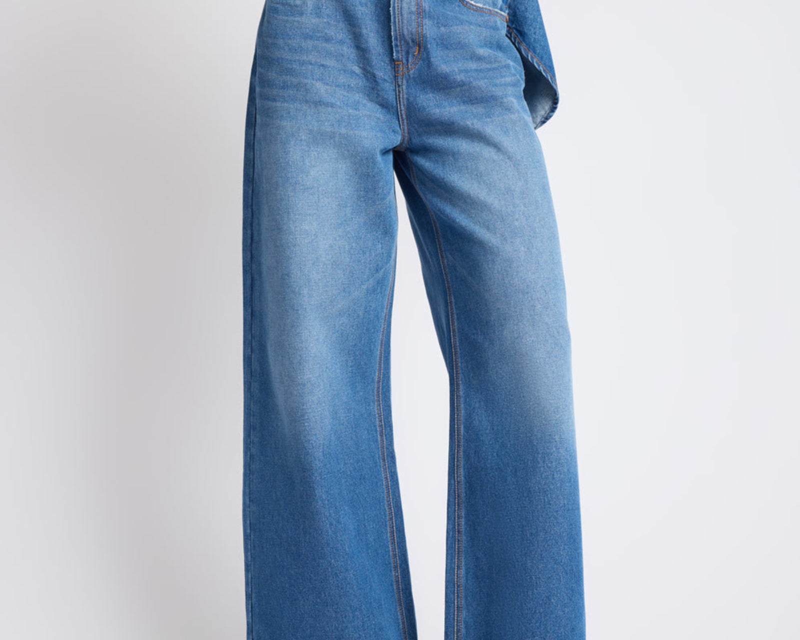 Love Machines Mid Waist Super Wide Leg Denim Jeans - Pacifica Blue