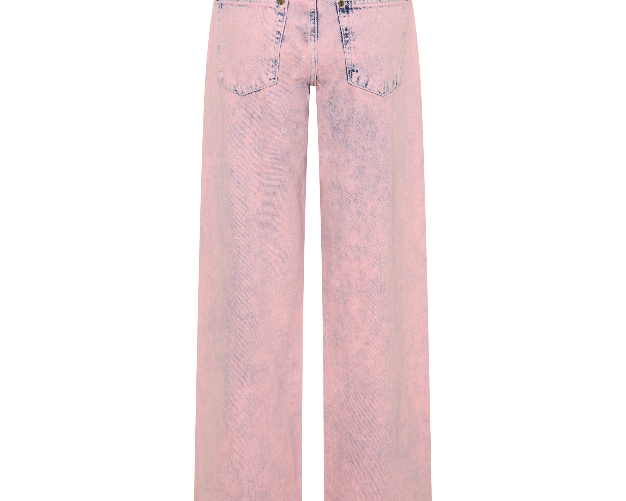 Low Riders Low Waist Wide Leg Denim Jeans - Pink Haze