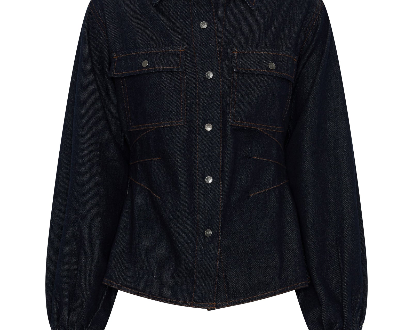Josie Fitted Denim Shirt - Raw Indigo