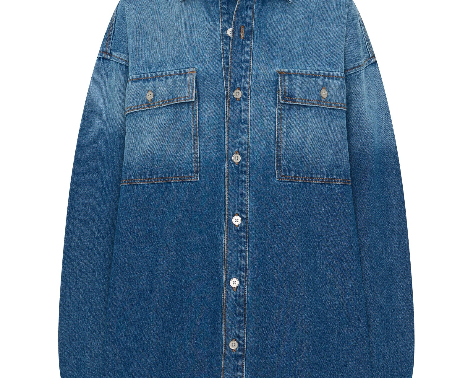 Oversized Denim Shirt - Pacifica Blue