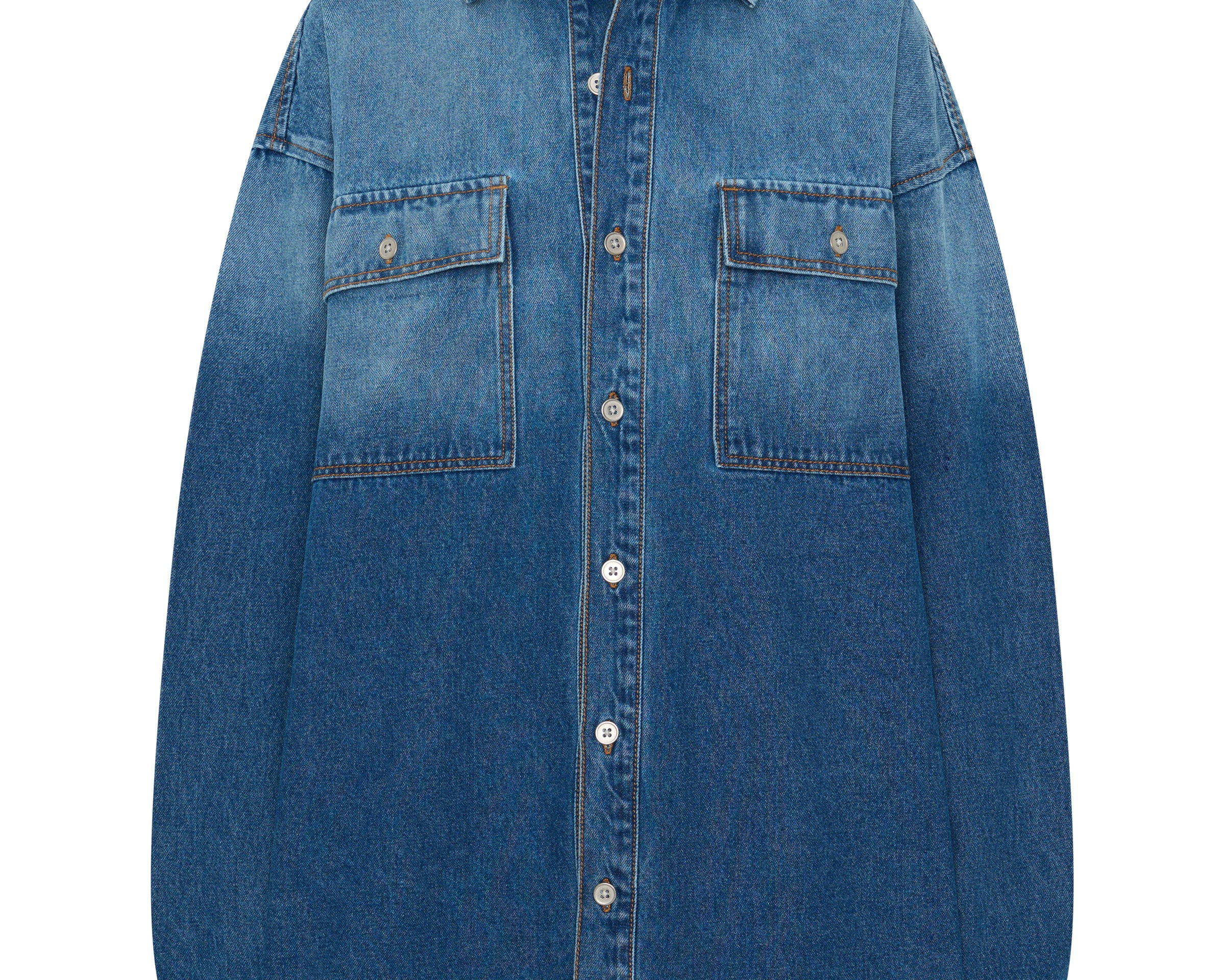 Oversized Denim Shirt - Pacifica Blue