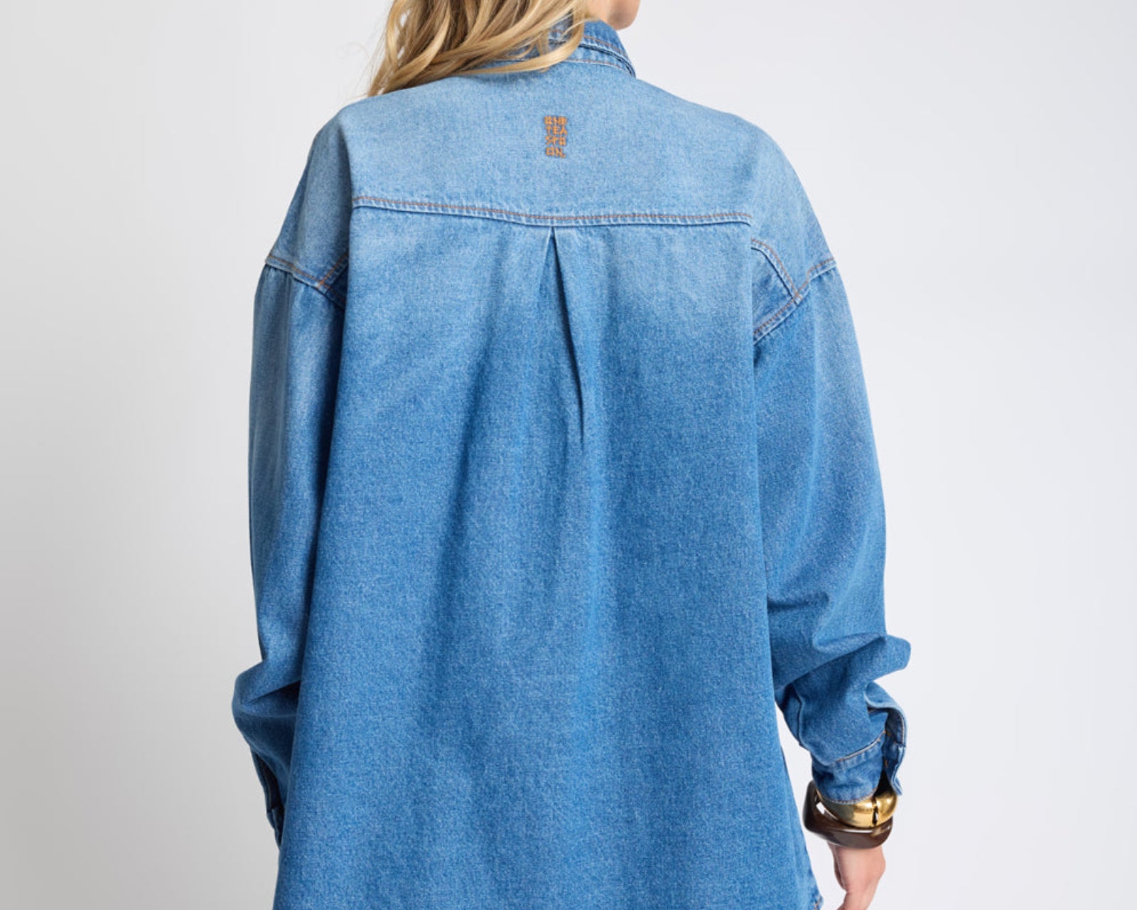 Oversized Denim Shirt - Pacifica Blue